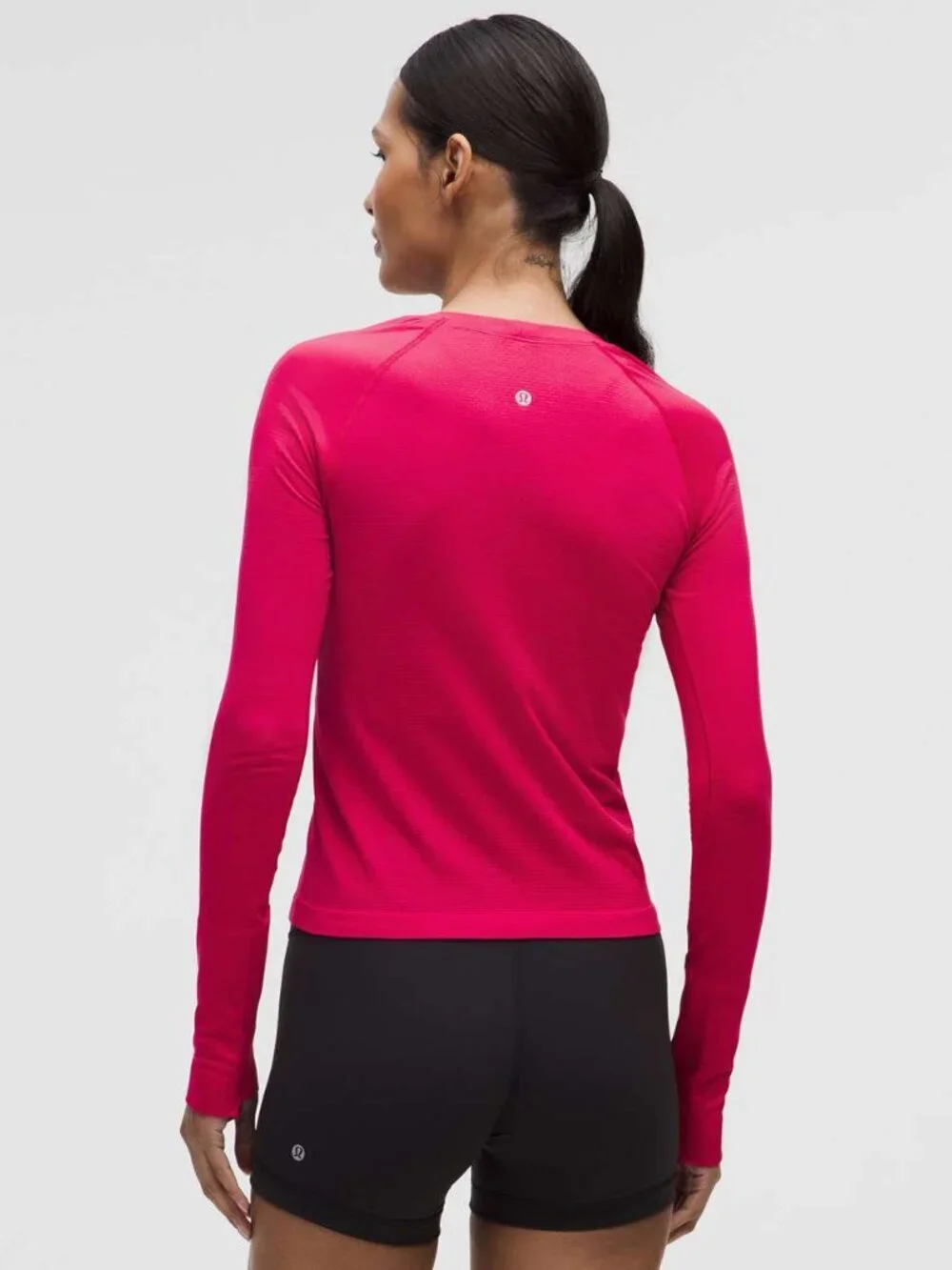 lululemon Swiftly Tech Long-Sleeve Shirt 2.0 Waist Length Pink Dragonfruit 2025 - Picture 8 of 11